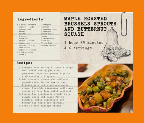 Maples Roasted Brussel Spouts and Butternut Squash
